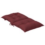vidaXL Coussins de chaise dossier bas lot de 4 rouge bordeaux mélangé