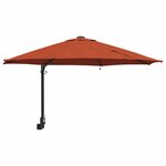 vidaXL Parasol de jardin Terre cuite 248 x 248 x 148 cm