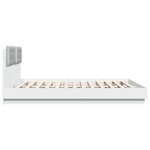 vidaXL Cadre de lit avec LED sans matelas blanc 200x200 cm