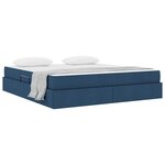 vidaXL Lit avec rangement et matelas Bleu 180 x 200 cm Polyester