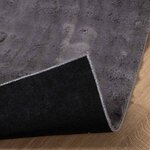 vidaXL Tapis de surface Carré HUARTE Anthracite 200 x 200 cm Polyester