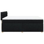 vidaXL Sommier à lattes de lit avec matelas Noir 140x190 cm Tissu
