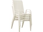 Fauteuil jardin Textilène "Cordoba" - Phoenix - Écru - Lot de 4