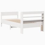 vidaXL Cadre de lit sans matelas blanc 90x190 cm bois de pin massif