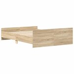 vidaXL Cadre de lit sans matelas chêne sonoma 135x190 cm