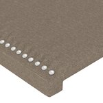 vidaXL Tête de lit avec oreilles Taupe 103x23x118/128 cm Tissu