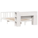 vidaXL Lit bibliothèque sans matelas blanc 160x200 cm bois pin massif
