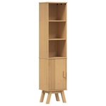 vidaXL Cabinet de salle de bain avec étagère Marron 35 x 30 x 159 cm
