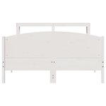 vidaXL Cadre de lit sans matelas blanc 140x190 cm bois de pin massif