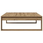 vidaXL Table basse chêne artisanal 100x100x35 cm bois d'ingénierie