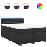 vidaXL Sommier à lattes de lit avec matelas Noir 160x200 cm