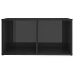 vidaXL Meuble TV Gris brillant 72x35x36 5 cm Aggloméré