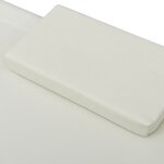 vidaXL Chaise longue d'extérieur Tissu Crème