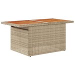 Ensemble de Canapé de Jardin vidaXL 9 Pièces avec Coussins Beige en Rotin Poly Acacia