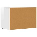 vidaXL Meuble TV Blanc brillant 60 x 35 x 40 cm Bois d'ingénierie
