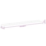 vidaXL Étagères murales 2 Pièces Blanc brillant 115x9x3 cm