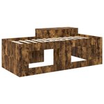vidaXL Lit haut pour enfants avec bureau Chêne fumé 90 x 200 cm