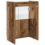 vidaXL Armoire sous évier de salle de bain Bois ancien