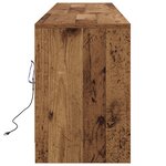 vidaXL Meuble TV avec des lumières à LED avec tiroir avec stockage Marron 180 x 34 x 50 cm