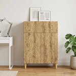vidaXL Buffet Chêne artisanal 66 x 34 5 x 90 cm Bois d'ingénierie