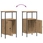 vidaXL Tables de chevet 2 Pièces chêne artisanal bois d'ingénierie