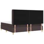 vidaXL Lit à ressorts avec matelas Marron 200 x 200 cm tissu