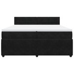 vidaXL Sommier à lattes de lit et matelas Noir 200x200 cm Velours