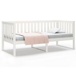vidaXL Lit de jour sans matelas blanc 90x200 cm bois de pin massif