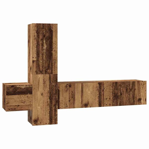 vidaXL Ensemble meuble TV 5 Pièces Bois ancien 181 x 30 x 120 cm