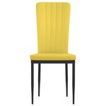 vidaXL Chaises à manger lot de 4 Jaune moutarde Velours