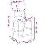 vidaXL Chaises de salle à manger 2 Pièces Naturel 48 x 49 x 95 cm