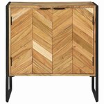 vidaXL Buffet Marron 70 x 35 x 75 cm Bois d'acacia massif