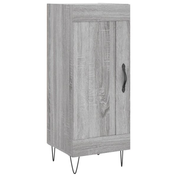 vidaXL Buffet Sonoma gris 34 5x34x90 cm Bois d'ingénierie