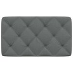 vidaXL Coussin de tête de lit gris foncé 80 cm tissu
