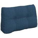 vidaXL Coussin de Dos Bleu 80 x 24 x 50 cm tissu