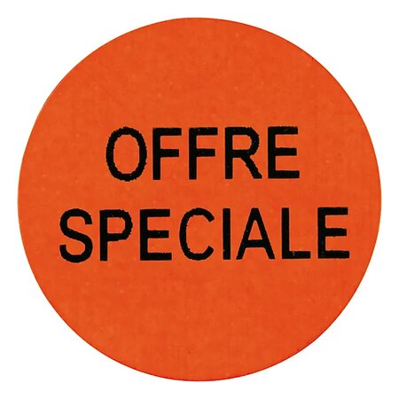 Sticker promotionnel "offre spéciale" fluo (lot de 1000)
