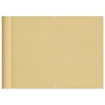 vidaXL Écran de balcon sable 75x800 cm 100  polyester oxford