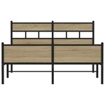 vidaXL Cadre de lit sans matelas chêne sonoma 137x190 cm
