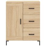 vidaXL Buffet haut Chêne sonoma 69 5x34x180 cm Bois d'ingénierie