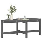 vidaXL Table basse Gris 118x63x45 cm Bois massif de pin