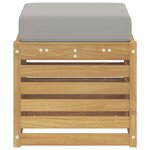 vidaXL Banc de Jardin Blanc 43 x 43 x 45 cm Bois d'Acacia Massif
