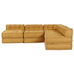 vidaXL Canapé modulaire 4 Pièces Jaune 70 x 70 x 56 cm tissu