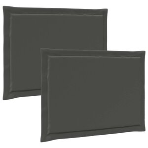 vidaXL Coussins de siège 2 Pièces Anthracite 47 x 36 x 2 cm Polyester