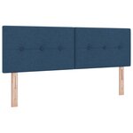 vidaXL Lit à ressort avec matelas et LED bleu 160x200 cm tissu