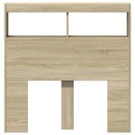 vidaXL Armoire tête de lit avec LED chêne sonoma 100x17x102 cm