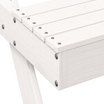 vidaXL Table de pique-nique blanc 105x134x75 cm bois massif de pin