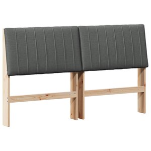vidaXL Tête de lit capitonnée Gris foncé 150 cm Pin massif