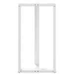 vidaXL Pieds de table de bar en T  2 pièces  blanc  60 x 35 x (110-111) cm  acier
