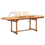 vidaXL Ensemble à manger de jardin 9Pièces bois d'acacia solide textilène