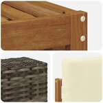 vidaXL Ensemble de canapés d'extérieur 5 pc Naturel et Crème Polyester